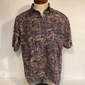 Men’s Pete Huntington Bali pullover Hawaiian shirt size large